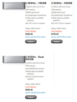 Illustration for article titled Mac Mini Updates: Faster Processors, More Memory, and a Dual Hard Disk Server